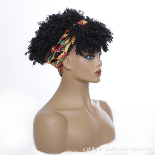 Aishili factory custom non slip wig headband kinly curly headband wig for black women